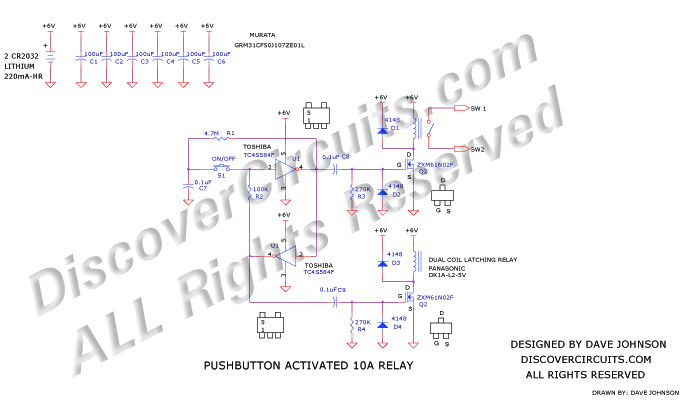 Pushbutton Activated 10A RelayDO NOT COPY